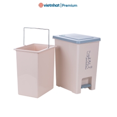 Thùng Rác vuông có Bật nắp đậy, Đựng Rác tiện lợi đủ size cao cấp Hokori 8061/8062/8063 Nhựa Việt Nhật Shop