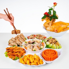 Bộ bát đĩa hoa mặt trời bé, bộ bát đĩa 7 món đa năng B6811 Nhựa Việt Nhật Shop