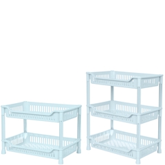 Kệ nhựa, kệ chữ nhật lắp ráp 2 tầng, 3 tầng  5538-2/ 5538-3 mẫu mới KCN Nhựa Việt Nhật Shop