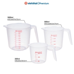 Ca đong chia vạch dùng trong pha chế, thí nghiệm C6010 Nhựa Việt Nhật Shop