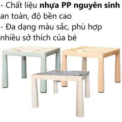 Bàn học sinh hình Vuông có in hình 1810-1 Nhựa Việt Nhật Shop