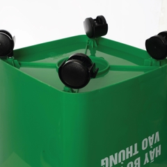 Thùng Rác Có Bánh Xe 5342 40l tiện lợi, ngăn mùi, nắp đậy kín Nhựa Việt Nhật Shop