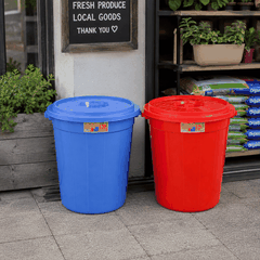 Thùng nhựa nắp tròn truyền thống 120L siêu bền 5380 Nhựa Việt Nhật Shop