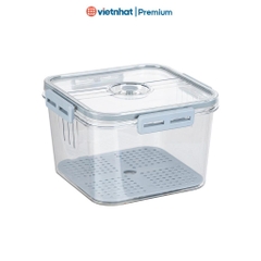 Hộp đựng thực phẩm vuông bộ 3 có nắp đậy kín cao cấp Hokori H6559 Nhựa Việt Nhật Premium