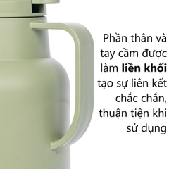 Bình giữ nhiệt ruột thủy tinh 1L 1.5L Hokori 3981-3982 Nhựa Việt Nhật Shop