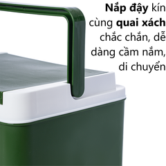 Phích đá, thùng đá vuông tiện ích 6 Lit có quai xách 3933 Nhựa Việt Nhật Shop