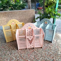 Hộp Đũa, Ống đũa 3 ngăn để Nhà Bếp màu sắc nhã nhặn, tiện lợi O2708 Nhựa Việt Nhật Shop