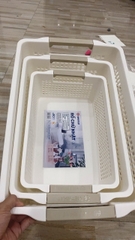 Rổ nhựa, khay nhựa, rổ chữ nhật đa năng có quai cầm 3596/97/98 RCN Nhựa Việt Nhật Shop