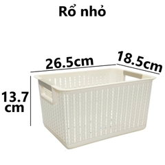Rổ đan mây đựng đồ đa năng 3 size đựng quần áo, đồ dùng 3415 Nhựa Việt Nhật shop