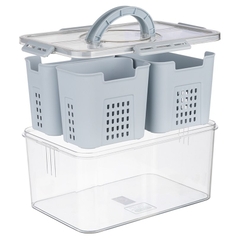 Hộp thực phẩm chữ nhật quai xách 2,3 ngăn Hokori 6570/6571 Nhựa Việt Nhật Shop