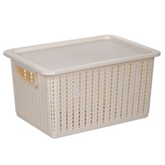 Rổ đan mây đựng đồ có nắp đậy đa năng 3 size, đựng quần áo 3415N Nhựa Việt Nhật Shop