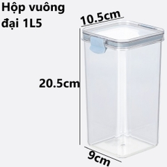 Hộp đựng thực phẩm đồ khô, có nắp cài kín cao cấp Hokori HKH 6590/6591/6592 Nhựa Việt Nhật Shop