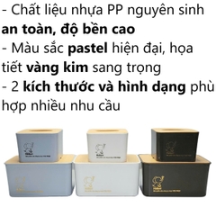 Hộp đựng giấy vuông 2738 - Đựng giấy ăn, giấy vệ sinh Nhựa Việt Nhật Shop