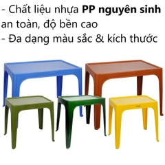 Bàn trà chanh vỉa hè đa sắc màu 1819 Nhựa Việt Nhật Shop