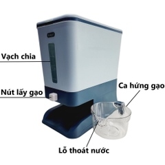 Thùng đựng gạo tiện ích 20kg có ca đong cao cấp Hokori 5339 Nhựa Việt Nhật Shop