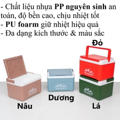 Phích đá, thùng đá vuông tiện ích 6 Lit có quai xách 3933 Nhựa Việt Nhật Shop