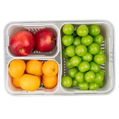 Hộp thực phẩm chữ nhật quai xách 2,3 ngăn Hokori 6570/6571 Nhựa Việt Nhật Shop