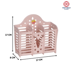 Hộp Đũa, Ống đũa 3 ngăn để Nhà Bếp màu sắc nhã nhặn, tiện lợi O2708 Nhựa Việt Nhật Shop