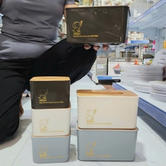 Hộp đựng giấy vuông 2738 - Đựng giấy ăn, giấy vệ sinh Nhựa Việt Nhật Shop