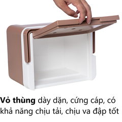 Phích đá, thùng đá vuông tiện ích 6 Lit có quai xách 3933 Nhựa Việt Nhật Shop