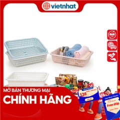 Rổ vuông nhựa đốt trúc 4 size dùng đựng đồ R3536 Nhựa Việt Nhật Shop