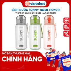 Bình đựng nước Sunny 680ml có lọc cao cấp Hokori B0085 Nhựa Việt Nhật Shop