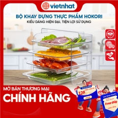 Khay đựng đồ ăn thực phẩm 4 ngăn Hokori B5599 Nhựa Việt Nhật Shop