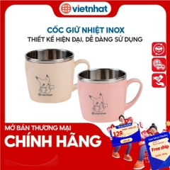 Cốc, ly inox ăn dặm giữ nhiệt cho bé 200ml C6351 Nhựa Việt Nhật Shop