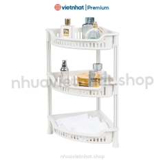 Kệ nhựa, kệ tam giác trung 2 tầng, 3 tầng nhỏ gọn K5536 Nhựa Việt Nhật Shop