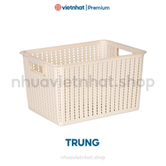 Rổ đan mây đựng đồ đa năng 3 size đựng quần áo, đồ dùng R3415 Nhựa Việt Nhật shop