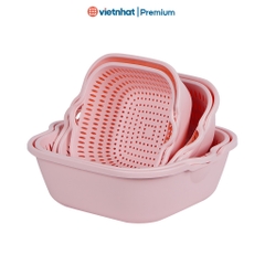 Bộ rổ 6 món kèm chậu tiện dụng Nhựa Việt Nhật B3288/89/90 Nhựa Việt Nhật Shop