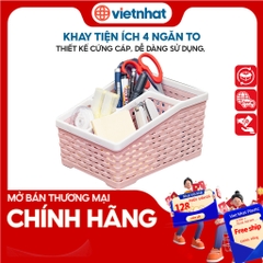 Khay nhựa tiện ích 4 ngăn size to tiện dụng, đa năng K5688 Nhựa Việt Nhật Shop