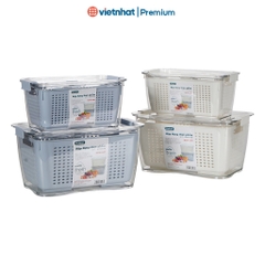 Hộp đựng thực phẩm 2 lớp đựng tủ lạnh Hokori B6588/89 Nhựa Việt Nhật Shop