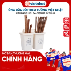 Hộp Đũa, Ống đũa treo tường, ống đựng đũa thìa 2 ngăn, O2765 Nhựa Việt Nhật Shop