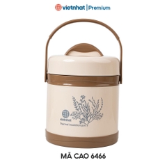 Hộp cơm giữ nhiệt, cặp lồng inox 2 ngăn tiện lợi 6465/6466 Nhựa Việt Nhật Shop