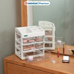 Tủ mỹ phẩm để bàn có ngăn 2T 3T 4T Hokori 3636 Nhựa Việt Nhật Shop
