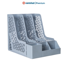 Khay đựng tài liệu 3 ngăn văn phòng để bàn đa năng, tiện lợi K5680 Nhựa Việt Nhật shop