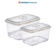 Bộ hộp thực phẩm, hộp lạnh chữ nhật tomei Hokori Tomei 6561+6562 Nhựa Việt Nhật shop
