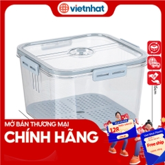 Hộp đựng thực phẩm vuông bộ 3 có nắp đậy kín cao cấp Hokori H6559 Nhựa Việt Nhật Premium
