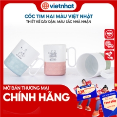 Cốc nhựa cốc đánh răng cốc tim hai màu 6265 Nhựa Việt Nhật shop