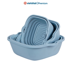 Bộ rổ 6 món kèm chậu tiện dụng Nhựa Việt Nhật B3288/89/90 Nhựa Việt Nhật Shop