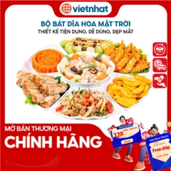 Bộ bát đĩa hoa mặt trời 7 món B6836 Nhựa Việt Nhật Shop