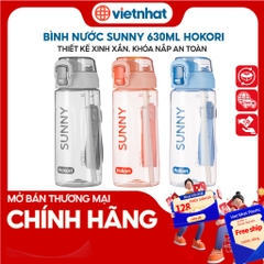 Bình đựng nước có ống hút cao cấp Hokori B0084 Nhựa Việt Nhật Shop