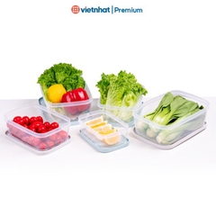 Bộ hộp thực phẩm chữ nhật an toàn, kín khí Hokori C6533 Nhựa Việt Nhật Shop