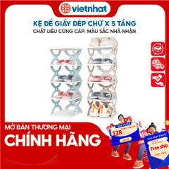 Kệ để giày, dép 5 tầng, Kệ chữ X 5T K5582 Nhựa Việt Nhật shop
