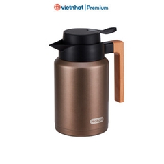 Bình giữ nhiệt inox quai gỗ 1500ml cao cấp Hokori 0125 Nhựa Việt Nhật Shop