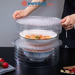 Lồng bàn 5 tầng giữ nhiệt thức ăn, chống bụi, chống côn trùng thiết kế hiện đại bền đẹp LS2676 Nhựa Việt Nhật Shop