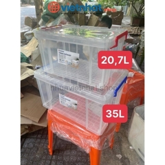 Thùng nhựa chữ Nhật 25L 35L 65L 100L bền bỉ Chống Bụi 5370/71/72/73 Nhựa Việt Nhật Shop