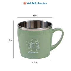 Cốc, ly inox ăn dặm giữ nhiệt cho bé 200ml C6351 Nhựa Việt Nhật Shop