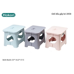 Ghế đẩu gấp gọn 2 size cao cấp Hokori 2058/2059 Nhựa Việt Nhật Shop